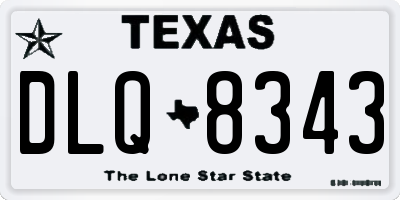 TX license plate DLQ8343