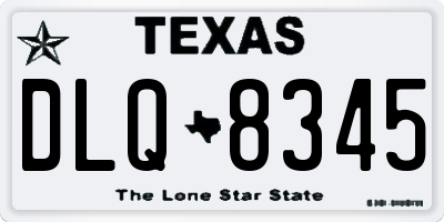 TX license plate DLQ8345