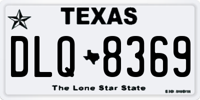 TX license plate DLQ8369
