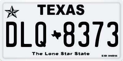 TX license plate DLQ8373