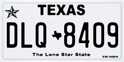 TX license plate DLQ8409