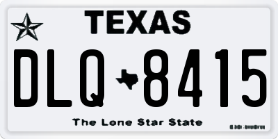 TX license plate DLQ8415