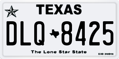 TX license plate DLQ8425