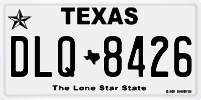 TX license plate DLQ8426
