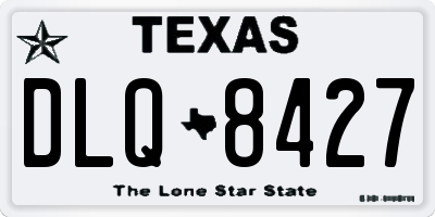 TX license plate DLQ8427