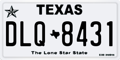 TX license plate DLQ8431