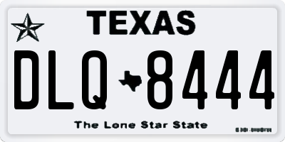 TX license plate DLQ8444