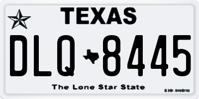 TX license plate DLQ8445