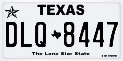 TX license plate DLQ8447