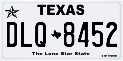 TX license plate DLQ8452