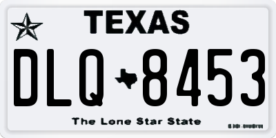 TX license plate DLQ8453