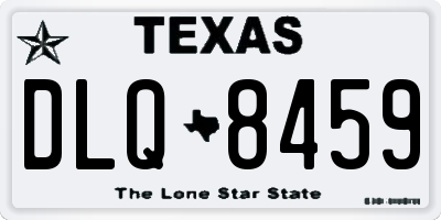 TX license plate DLQ8459