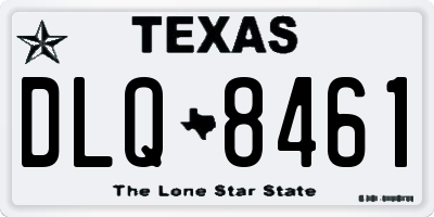 TX license plate DLQ8461