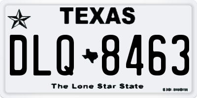 TX license plate DLQ8463