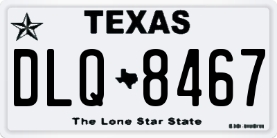 TX license plate DLQ8467