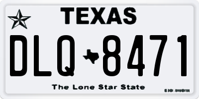 TX license plate DLQ8471