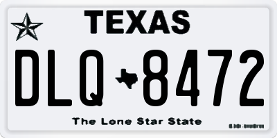 TX license plate DLQ8472