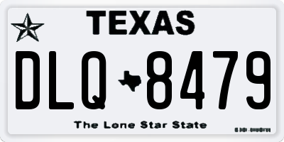 TX license plate DLQ8479