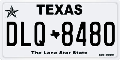 TX license plate DLQ8480