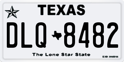 TX license plate DLQ8482