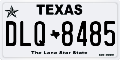 TX license plate DLQ8485