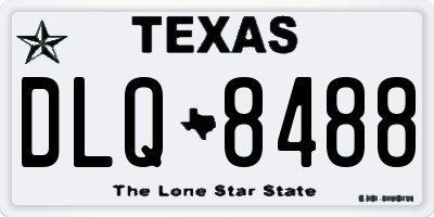 TX license plate DLQ8488