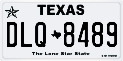 TX license plate DLQ8489