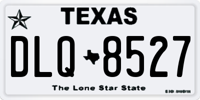 TX license plate DLQ8527