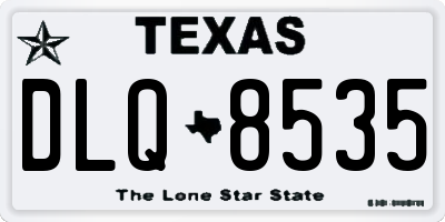 TX license plate DLQ8535