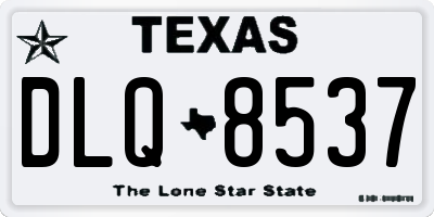 TX license plate DLQ8537