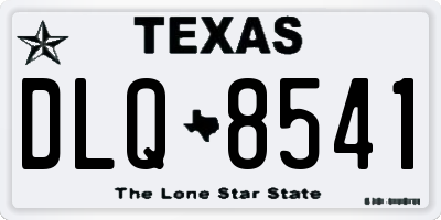 TX license plate DLQ8541