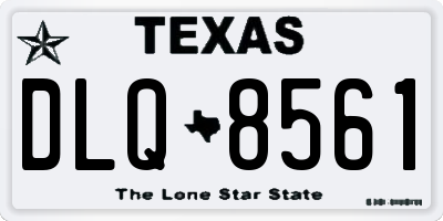 TX license plate DLQ8561