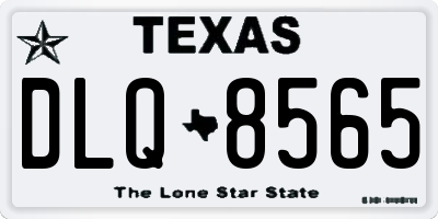 TX license plate DLQ8565