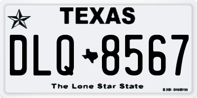 TX license plate DLQ8567