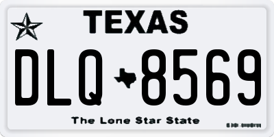 TX license plate DLQ8569