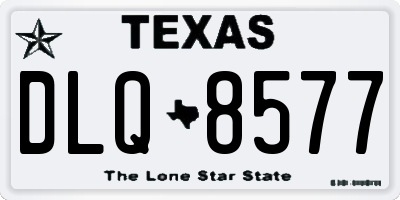 TX license plate DLQ8577