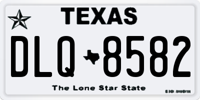 TX license plate DLQ8582