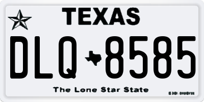 TX license plate DLQ8585