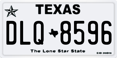 TX license plate DLQ8596