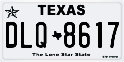 TX license plate DLQ8617