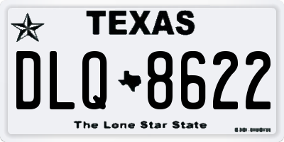 TX license plate DLQ8622