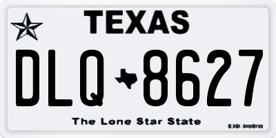 TX license plate DLQ8627