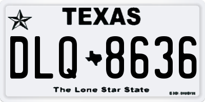 TX license plate DLQ8636