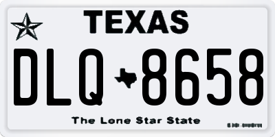 TX license plate DLQ8658