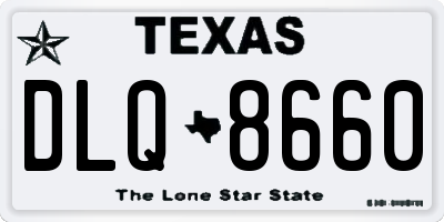 TX license plate DLQ8660