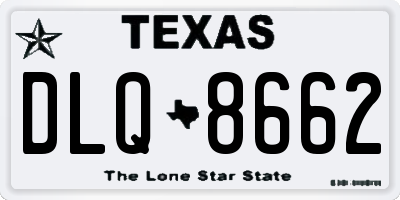TX license plate DLQ8662