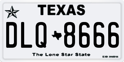 TX license plate DLQ8666