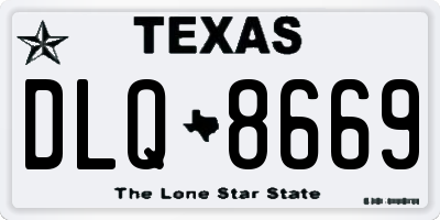 TX license plate DLQ8669