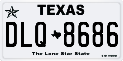 TX license plate DLQ8686