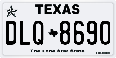 TX license plate DLQ8690